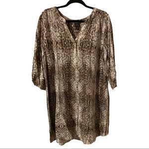 Worthington Tunic Shirt Dress - Snake Print